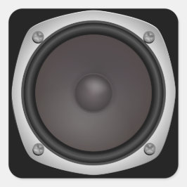 Pegatina Cuadrada Faux Loudaltavoz