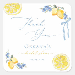 Pegatina Cuadrada Favor de agradecimiento para despedida de soltera 