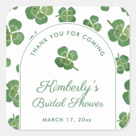 Pegatina Cuadrada Favor de Despedida de Soltera con tema irlandés ve