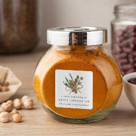 Pegatina Cuadrada Favor de Especias para Despedida de Soltera o Boda