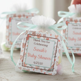 Pegatina Cuadrada Favor de fiesta de baby shower de agradecimiento f