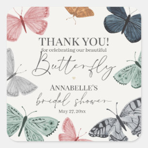 Pegatina Cuadrada Favor de postre de la fiesta de despedida de solte