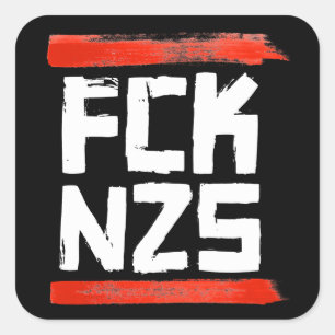 PEGATINA CUADRADA FCK NZS