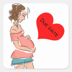 Pegatina Cuadrada Fecha de vencimiento esperada