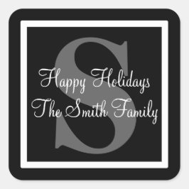 Pegatina Cuadrada Felices Fiestas