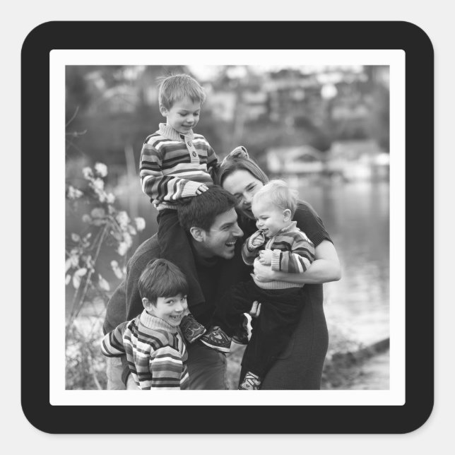 Pegatina Cuadrada Felices Fiestas (Anverso)