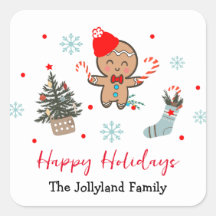 Felices fiestas Naturaleza pinos Gingerbread hombr