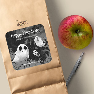 Pegatina Cuadrada Felices y esperanzadoras aventuras