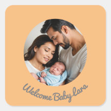 Felicitaciones bebé melocotón, foto de bienvenida