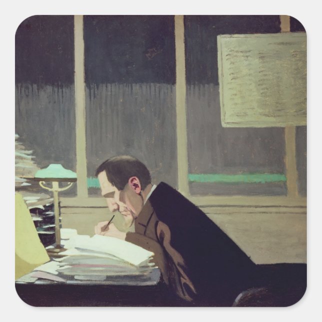 Pegatina Cuadrada Félix Feneon en "La Revue Blanche", 1896 (Anverso)