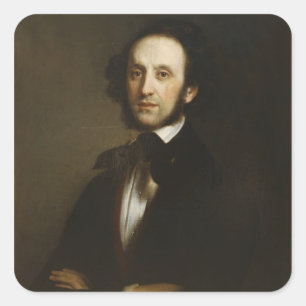 Pegatina Cuadrada Felix Mendelssohn