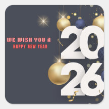 Feliz Año Nuevo 2026 Des Festivo de Navidad