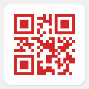 Pegatina Cuadrada ¡Feliz Año Nuevo! — Código QR