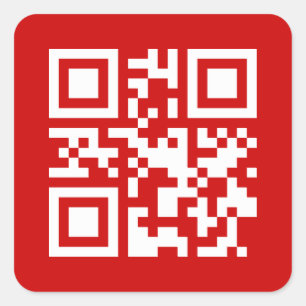 Pegatina Cuadrada ¡Feliz Año Nuevo! — Código QR