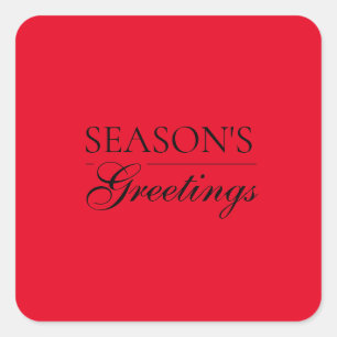 Pegatina Cuadrada Feliz Año Nuevo Feliz Navidad Temporada de Vacacio
