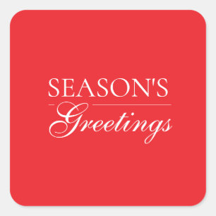 Pegatina Cuadrada Feliz Año Nuevo Feliz Navidad Temporada de Vacacio