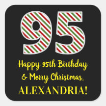 Feliz cumpleaños 95 y Feliz Navidad, nombre person