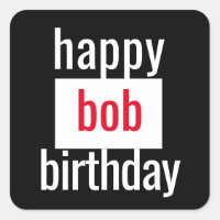 Feliz cumpleaños BLANCO NEGRO MINIMAL ROJO