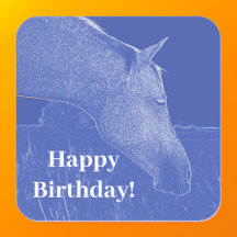 Feliz cumpleaños Cabeza de Caballo Azul