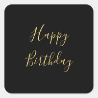 Feliz cumpleaños Personalizado amarillo dorado tex