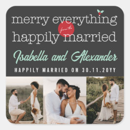 Pegatina Cuadrada Feliz De Todo Desde La Famosa Casada 3 Foto