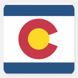 Pegatina Cuadrada ¡Feliz Día de Colorado!