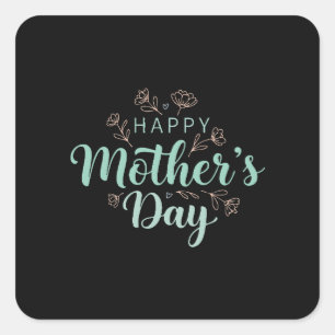 Pegatina Cuadrada Feliz Día de la Madre