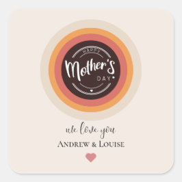 Pegatina Cuadrada Feliz día de la madre
