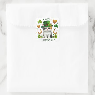 Pegatina Cuadrada Feliz Día de San Patricio