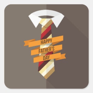 Pegatina Cuadrada Feliz Día del Padre