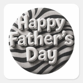 Pegatina Cuadrada Feliz día del padre