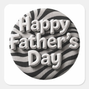 Pegatina Cuadrada Feliz día del padre