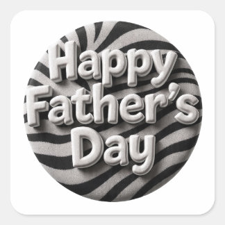 Pegatina Cuadrada Feliz día del padre