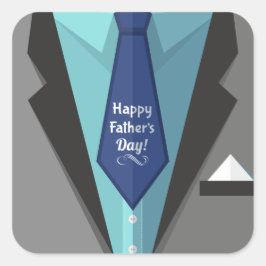 Pegatina Cuadrada Feliz Día del Padre