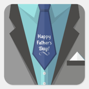 Pegatina Cuadrada Feliz Día del Padre
