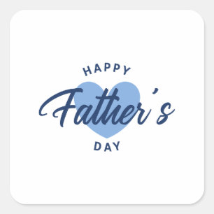 Pegatina Cuadrada Feliz Día del Padre