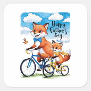 Pegatina Cuadrada Feliz Día del Padre