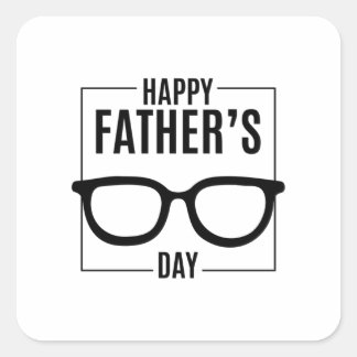 Pegatina Cuadrada Feliz Día del Padre