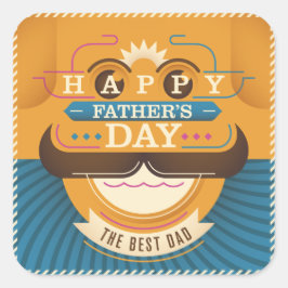 Pegatina Cuadrada Feliz Día del Padre