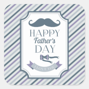 Pegatina Cuadrada Feliz Día del Padre