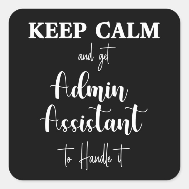 Pegatina Cuadrada Feliz día del Secretario. Profesional administrati (Anverso)