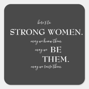 Pegatina Cuadrada Feliz Día Internacional de la Mujer: Camiseta de m