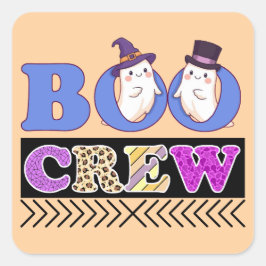 Pegatina Cuadrada Feliz Halloween