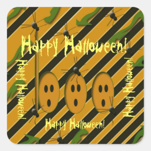 Pegatina Cuadrada ¡Feliz Halloween!