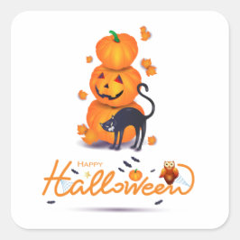 Pegatina Cuadrada ¡Feliz Halloween!