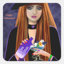 Pegatina Cuadrada ¡Feliz Halloween!