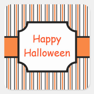 Pegatina Cuadrada Feliz Halloween Stickers