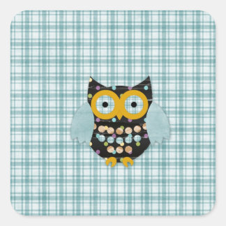 Pegatina Cuadrada Feliz Hooter Alli