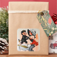 Feliz Krampus con la Navidad Vintage de la Temptre