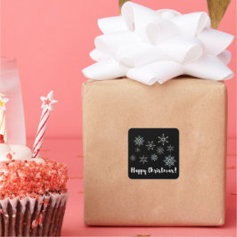 Pegatina Cuadrada ¡Feliz Navidad!